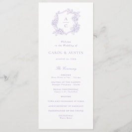 Programa de Casamento Elegante Floral Hortênsia Ro