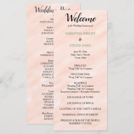 Programa de Casamento em Aquarela Verde Sage com R