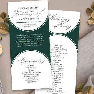 Programa de Casamento em Arco Verde Esmeralda com