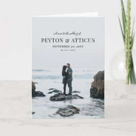 Programa de Casamento em Cartão Dobrado Atmosphere