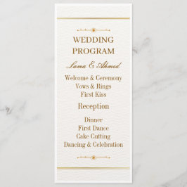 Programa de Casamento em Ouro Branco Elegante | Ca