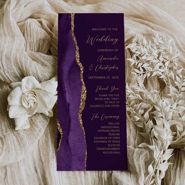 Programa de Casamento em Script de Ágata Dourada R (Criador carregado)