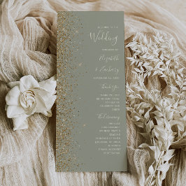 Programa de Casamento em Verde Sage com Brilho Dou