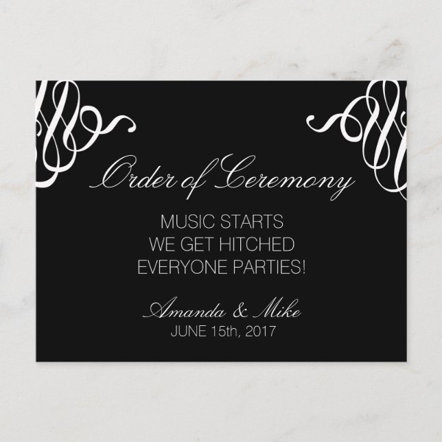 Programa de Casamento Engraçado e Simples (Frente)