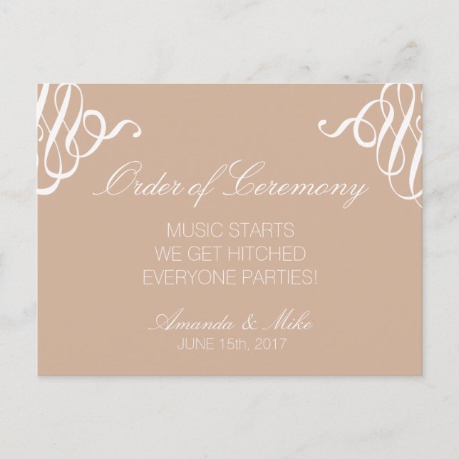 Programa de Casamento Engraçado e Simples (Frente)