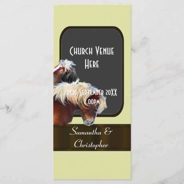 Programa de casamento equestre e equestre (Frente)