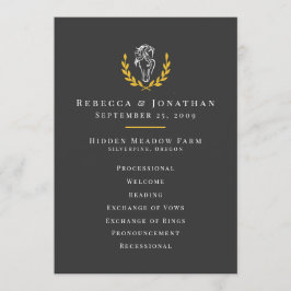 Programa de Casamento Equestre Elegante 5x7
