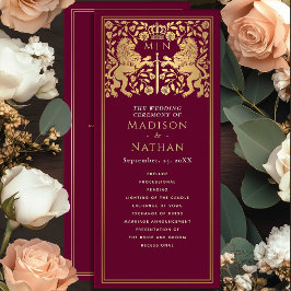 Programa de Casamento Espada Medieval Leão Real Ve