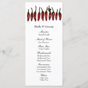 Programa de Casamento Festivo de Pimentos Vermelho