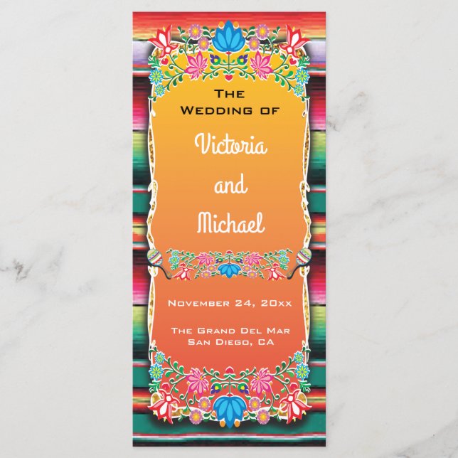 Programa de Casamento Fiesta Mexicano (Frente)