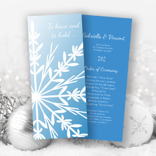 Programa de Casamento Floco de Neve Branco no Inve