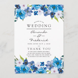 Programa de Casamento Floral Azul