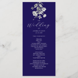 Programa de Casamento Floral Azul Real