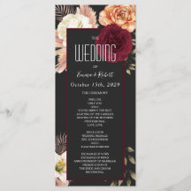 Programa de Casamento Floral Borgonha