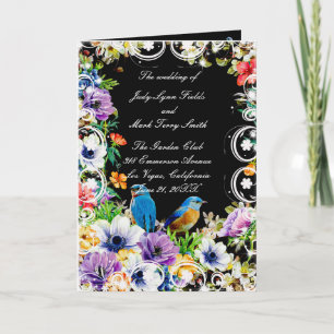 Programa de Casamento Floral Botânico e Pássaros A