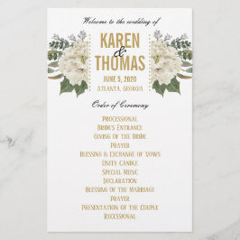 Programa de Casamento Floral Branco