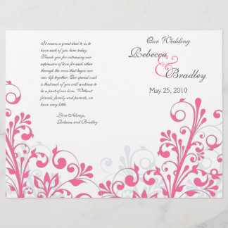 Programa de Casamento Floral de Abstrato, Rosa Que