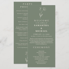 Programa de Casamento Floral de Algodão Flor de Co