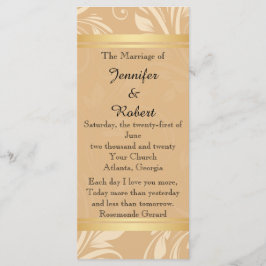 Programa de Casamento Floral de Bronze Moderno