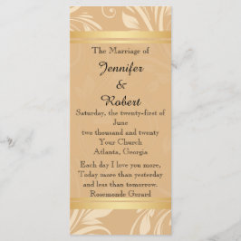 Programa de Casamento Floral de Bronze Moderno