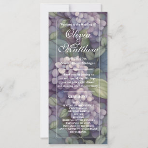 Programa de Casamento Floral de Cor da Água Púrpur