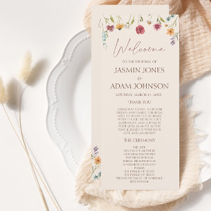 Programa de Casamento Floral de Flor de Flor Color