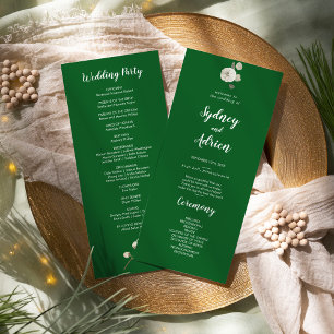 Programa de Casamento Floral de Inverno Verde