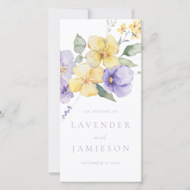 Programa de Casamento Floral de lavandas e Sol