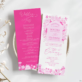 Programa de Casamento Floral de Magenta Pink Chino