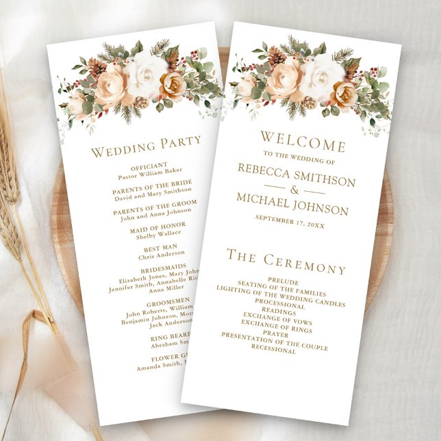 Programa de Casamento Floral de Natal em Ouro de M (Criador carregado)