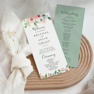 Programa de Casamento Floral de outono do Elegant