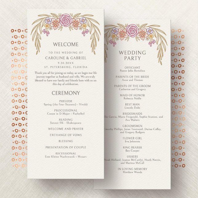 Programa de Casamento Floral de outono do outono (Criador carregado)