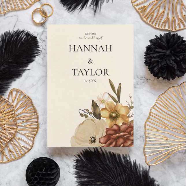 Programa de Casamento Floral de outono do outono E (Criador carregado)