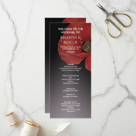 Programa de Casamento Floral de Red Poppy Negra Mo