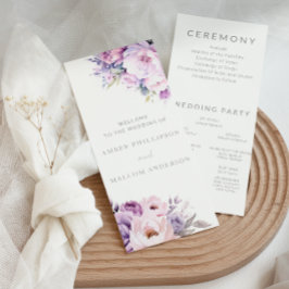 Programa de Casamento Floral de Risco de Lavanda E