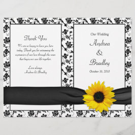 Programa de Casamento Floral de Sunflower Damask