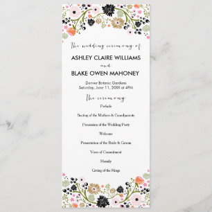 Programa de Casamento Floral do Buquê bonito   Pre