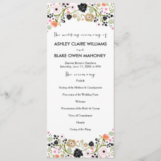 Programa de Casamento Floral do Buquê bonito | Pre