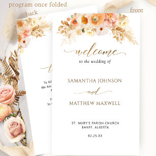Programa de Casamento Floral Dobrado por Peach Blu