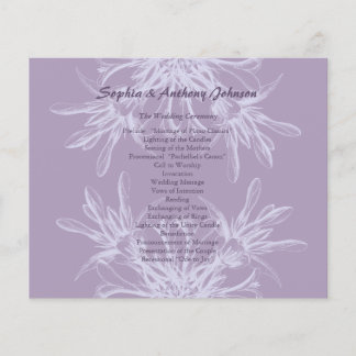 Programa de Casamento Floral Dusty Purple