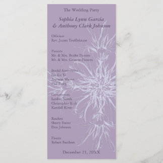 Programa de Casamento Floral Dusty Purple