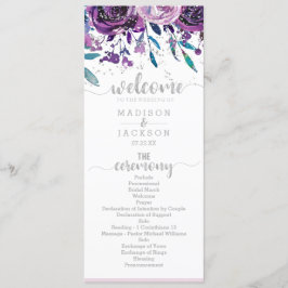 Programa de Casamento Floral e Silver de Chic Purp