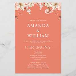 Programa de Casamento Floral Elegante