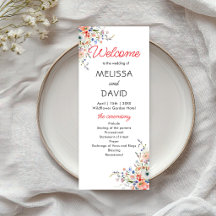 Programa de Casamento Floral Elegante