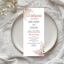 Programa de Casamento Floral Elegante