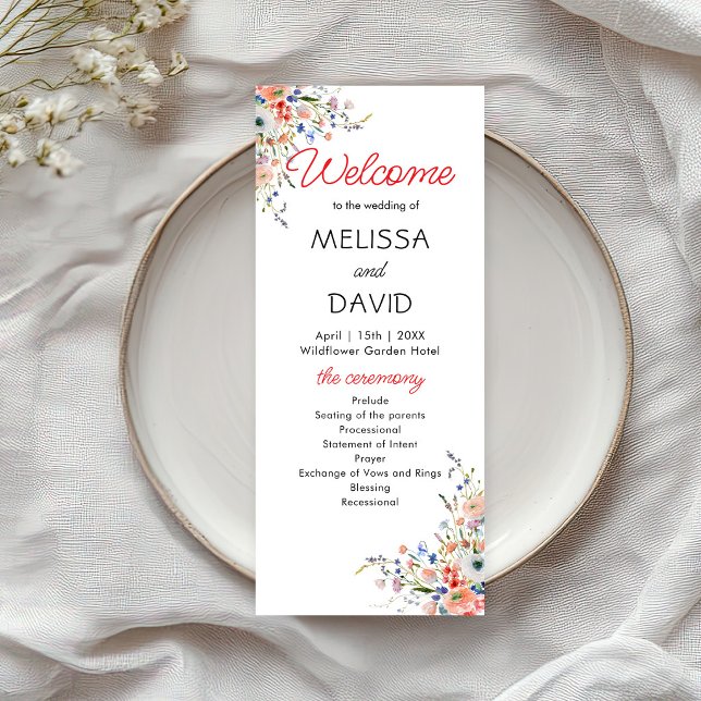 Programa de Casamento Floral Elegante (Criador carregado)