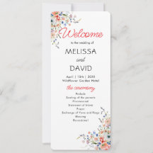 Programa de Casamento Floral Elegante