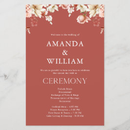 Programa de Casamento Floral Elegante