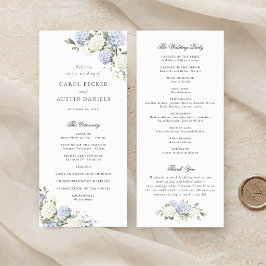 Programa de Casamento Floral Elegante Hortênsia Az