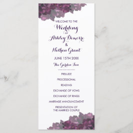 Programa de Casamento Floral em Púrpura